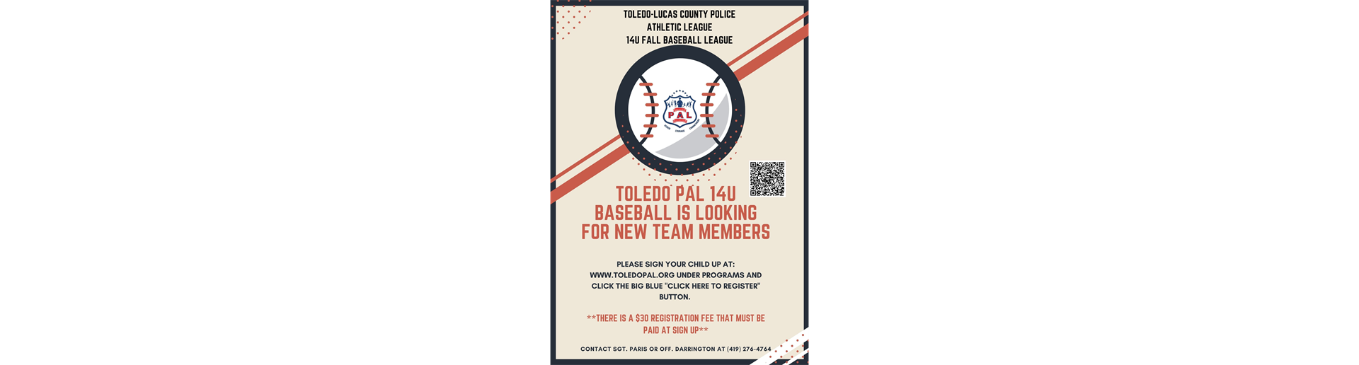 Sign up for 14U Fall Baseball