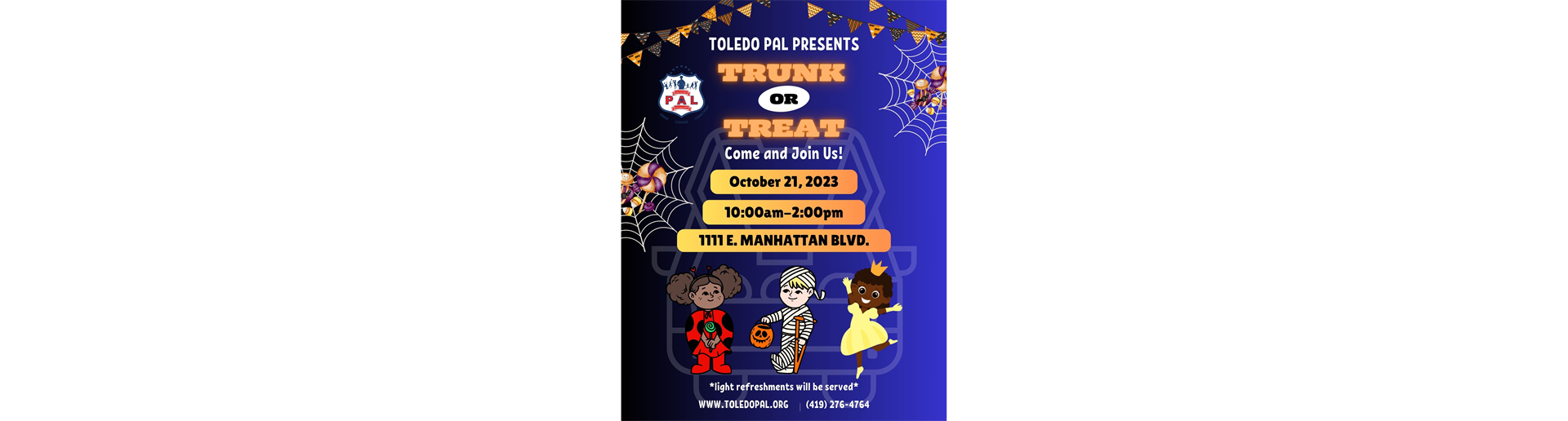 Toledo PAL Trunk or Treat Event Oct. 21st