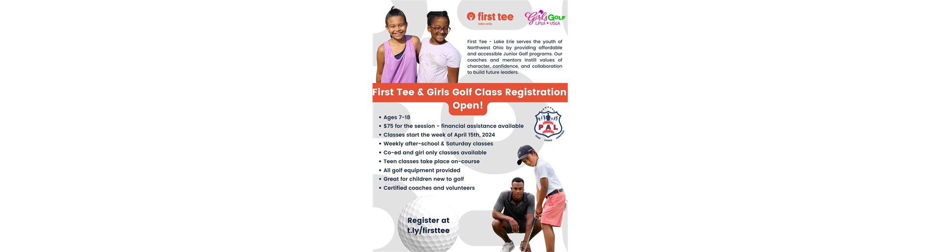 Toledo PAL and First Tee Presents Golf Opportunity