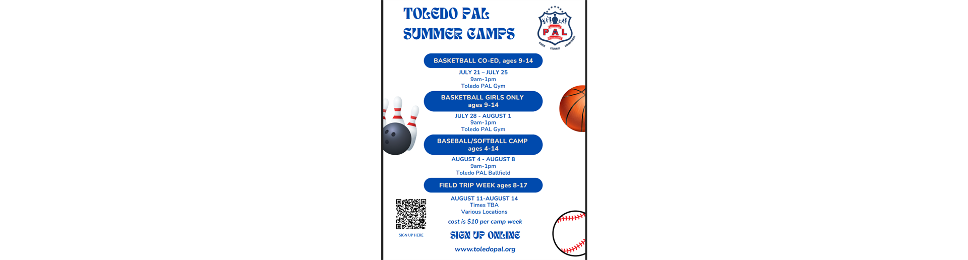 SUMMER CAMP OPEN REGISTRATION